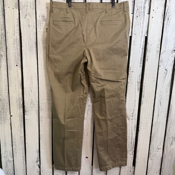Wrangler Dress Pants Flat Front Relaxed Fit Khaki Tan Mens 38x34 Country Western - Picture 7 of 8